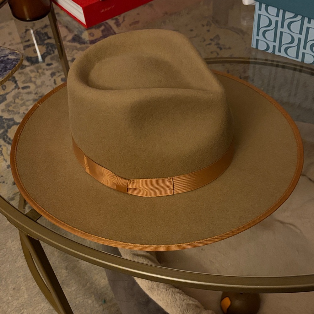 GIGI PIP Camel Wide-Brim Hat